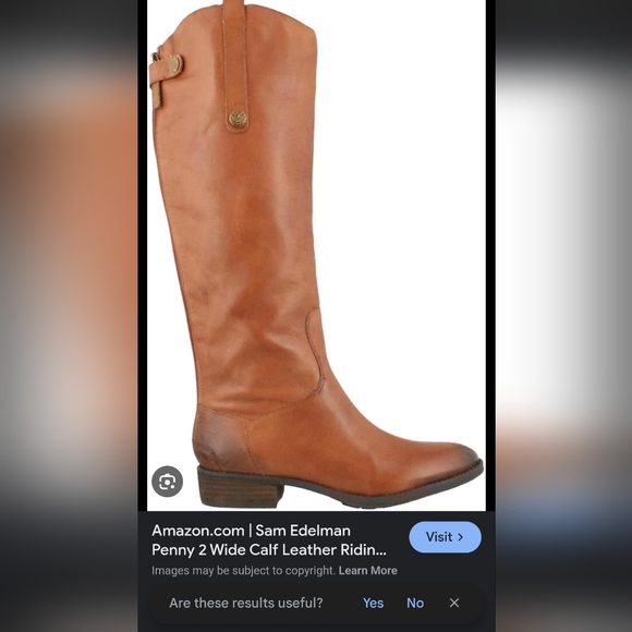 Wide Caf Whiskey Leather Knee-High Boots